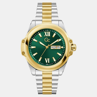 Bolt Men Quartz Green Dial Analog Stainless Steel Watch Z60002G9