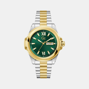 Bolt Men Quartz Green Dial Analog Stainless Steel Watch Z60002G9