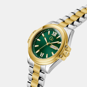Bolt Men Quartz Green Dial Analog Stainless Steel Watch Z60002G9