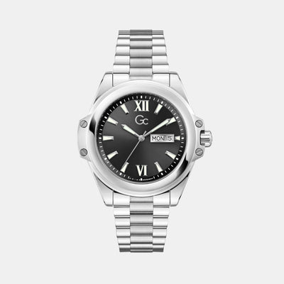 Bolt Men Quartz Black Dial Analog Stainless Steel Watch Z60003G2