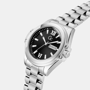 Bolt Men Quartz Black Dial Analog Stainless Steel Watch Z60003G2