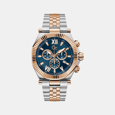 Gc Atlas Men Quartz Blue Dial Chronograph Stainless Steel Watch Z66002G7