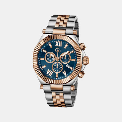 Gc Atlas Men Quartz Blue Dial Chronograph Stainless Steel Watch Z66002G7