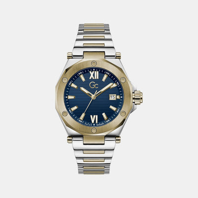 Gc Legacy Sleek Men Quartz Blue Dial Analog Stainless Steel Watch Z67003G7