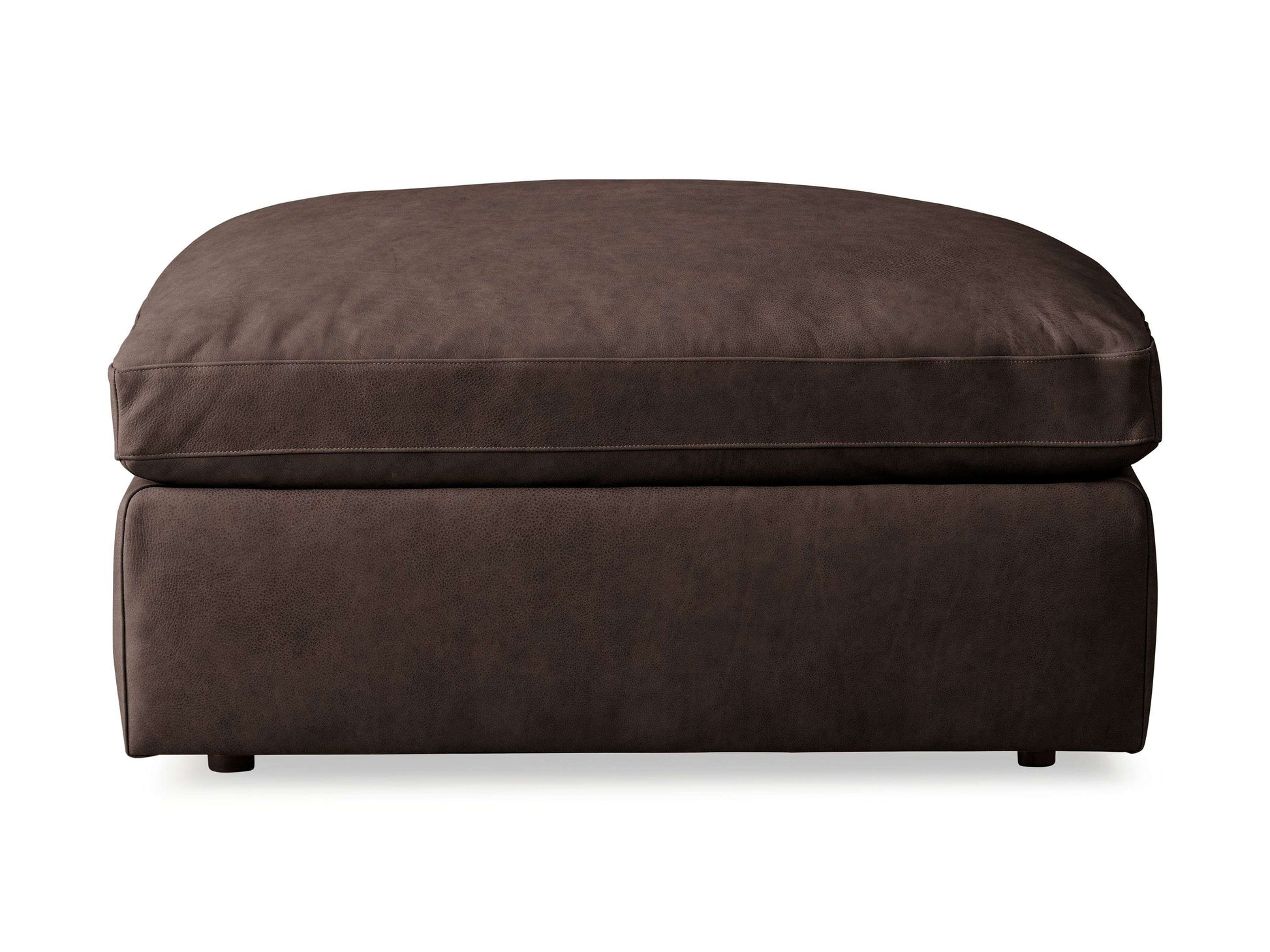 Beale Leather Square Ottoman
