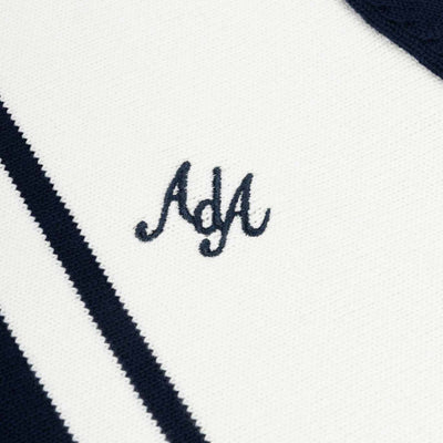 Alma De Ace Adoria Knitted Navy Cream Shirt