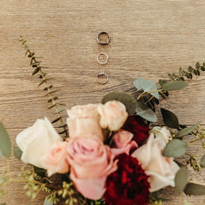 Burgundy and Blush Winter Barn Wedding
