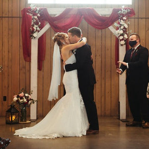 Burgundy and Blush Winter Barn Wedding