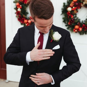 Burgundy and Blush Winter Barn Wedding