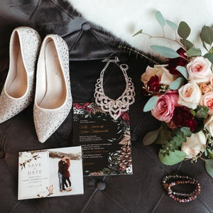 Burgundy and Blush Winter Barn Wedding