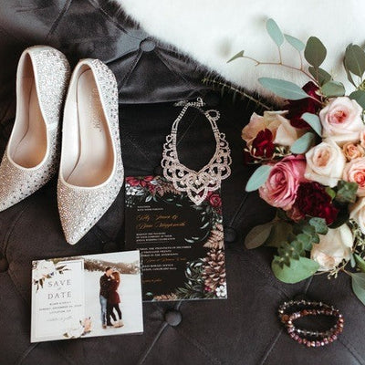 Burgundy and Blush Winter Barn Wedding