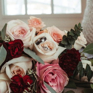 Burgundy and Blush Winter Barn Wedding