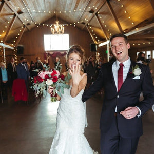 Burgundy and Blush Winter Barn Wedding