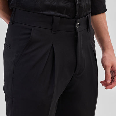 Black Slim Fit Stretch Trousers