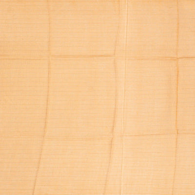 Beige Handwoven Linen Saree Printed With Floral Motifs