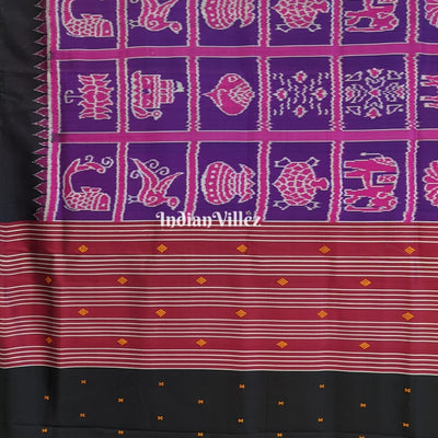 Purple Odisha Ikat Nabakothi Contemporary Silk Saree