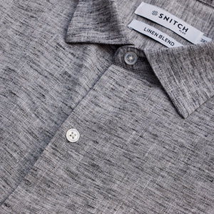 Black Linen Blend Shirt