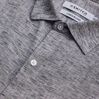 Black Linen Blend Shirt