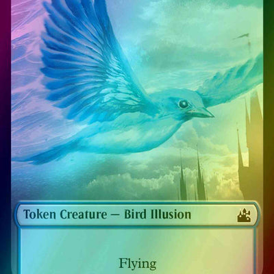 Bird Illusion Token (05) // Elf Knight Token (15) [Ravnica Remastered: Tokens] [Foil]