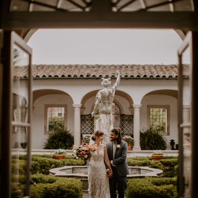A Romantic Museum Wedding with Bright DIY Flowers