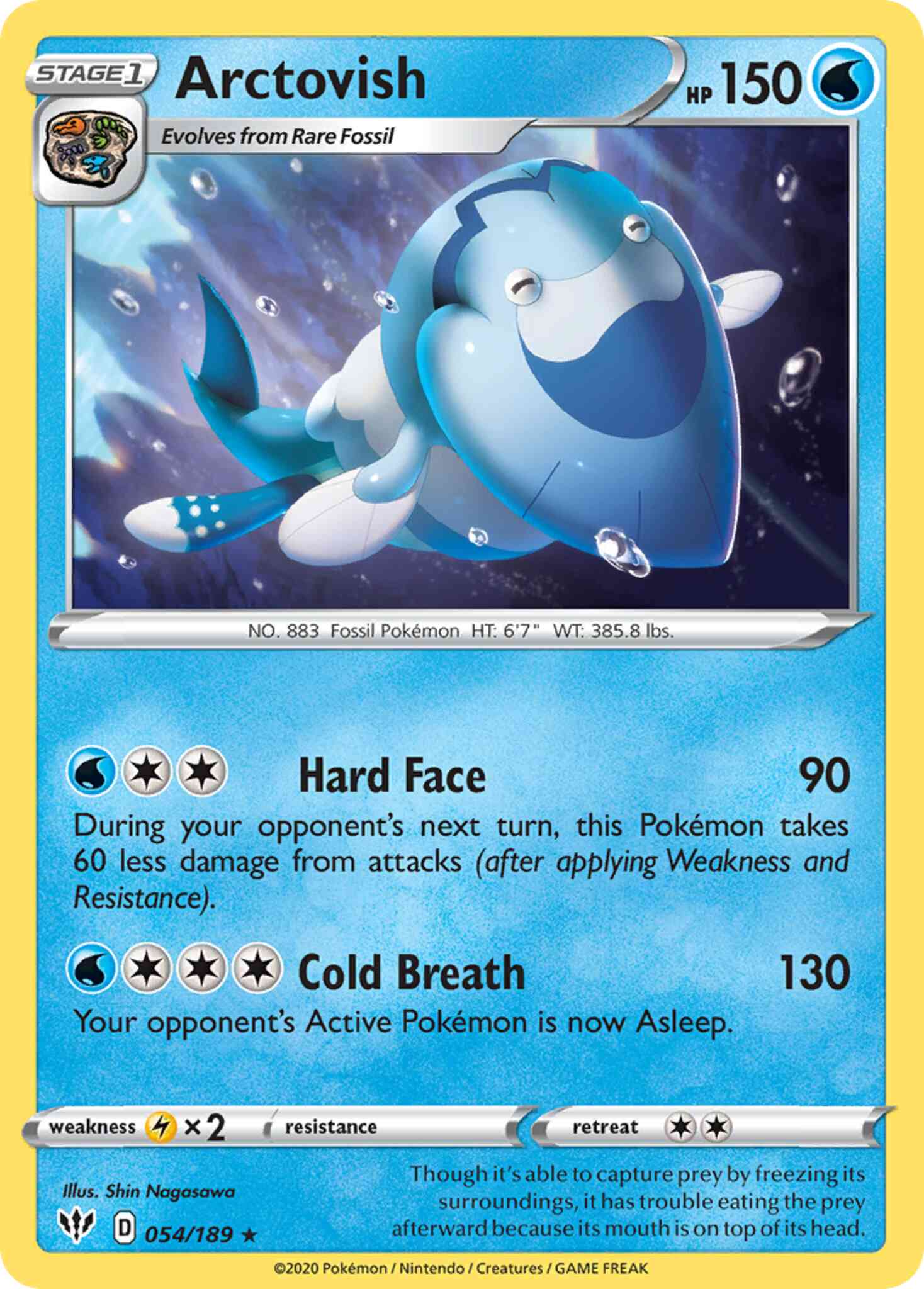 Arctovish - 054/189 - Rare [swsh3-054] [Reverse Holo]