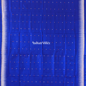 Royal Blue Bomkai Sambalpuri Silk Saree