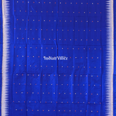 Royal Blue Bomkai Sambalpuri Silk Saree