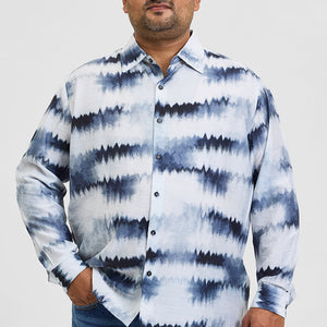 White Abstract Regular Fit Shirt