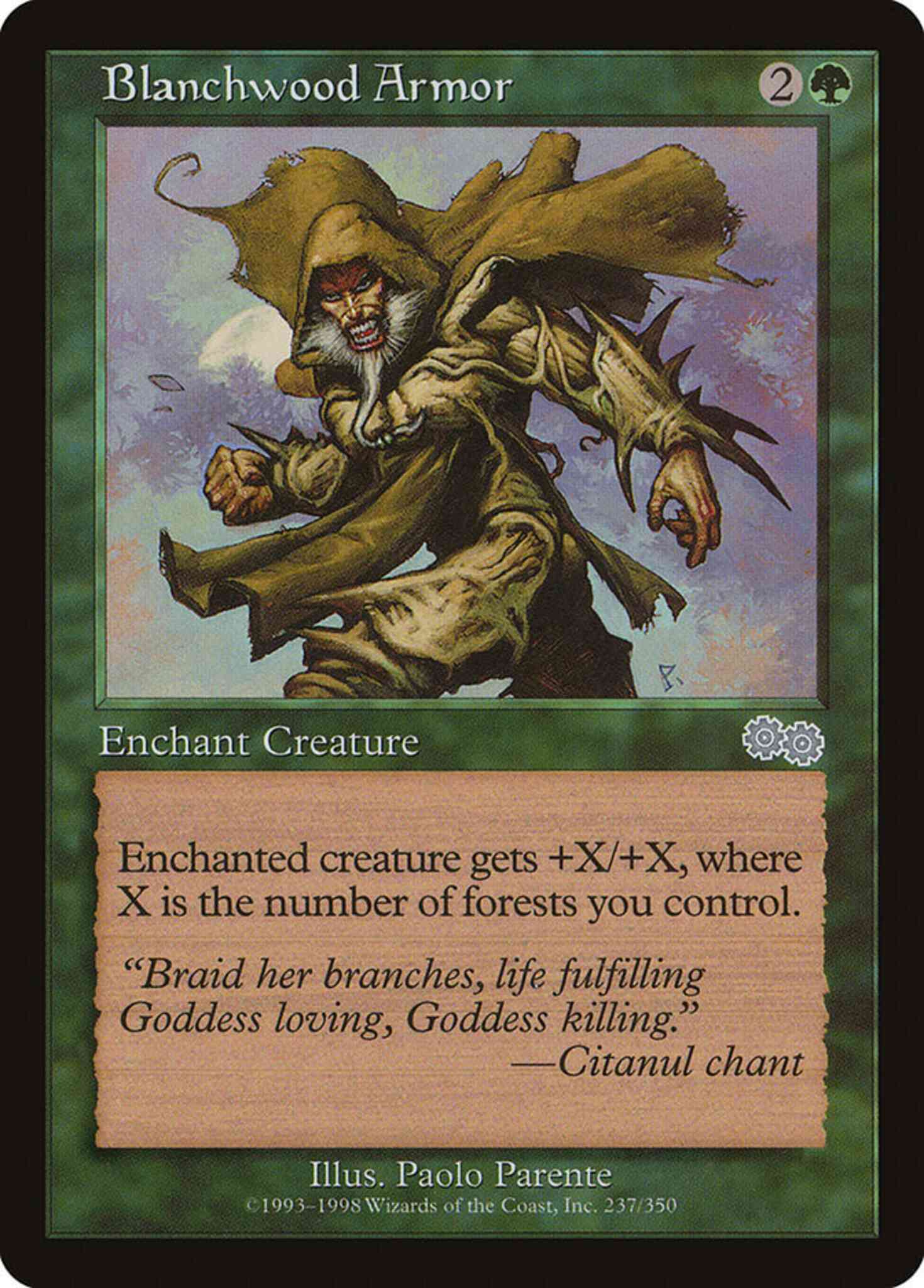 Blanchwood Armor [237] [Urza's Saga] [Non-Foil]
