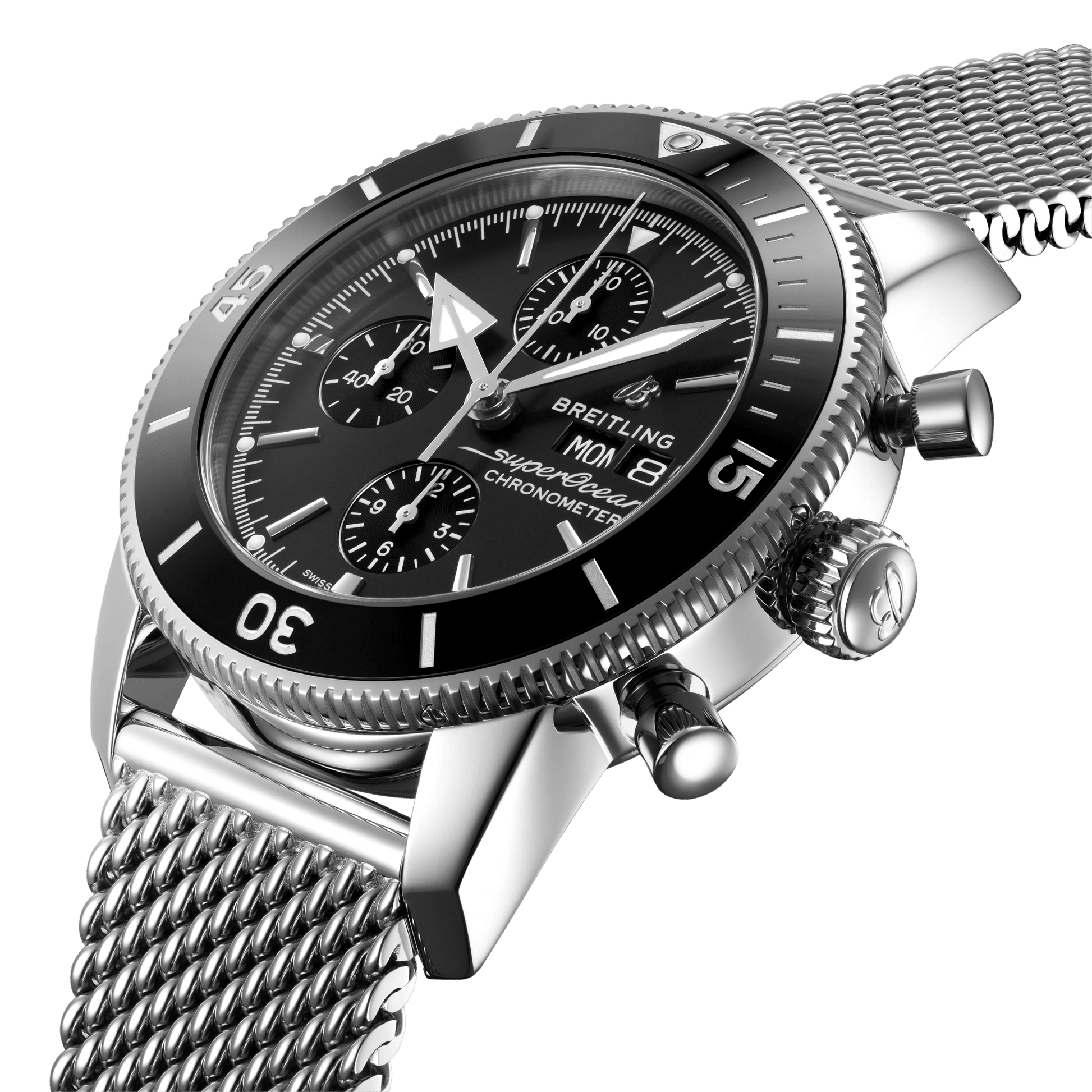 Breitling Superocean Heritage Chronograph 44 Black Black Dial Men 44mm
