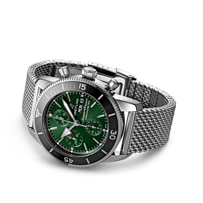 Breitling Superocean Heritage Chronograph Green Dial Men 44mm