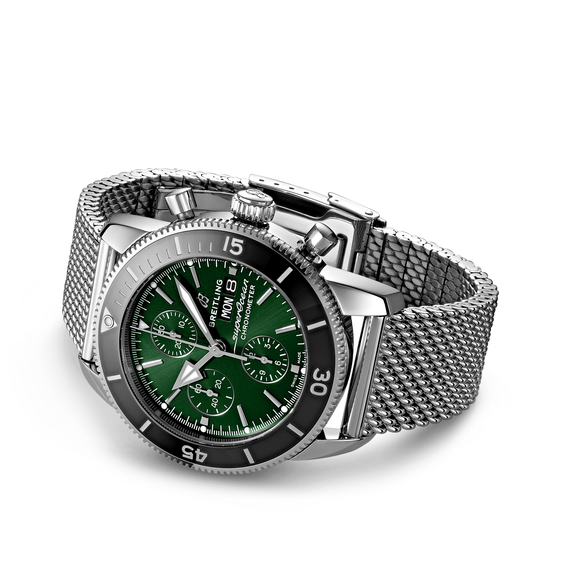 Breitling Superocean Heritage Chronograph Green Dial Men 44mm