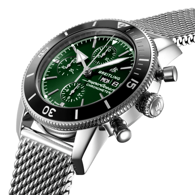Breitling Superocean Heritage Chronograph Green Dial Men 44mm