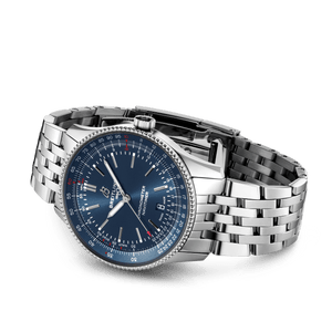Breitling Navitimer Blue Dial - Silver chain 41 MM Watch for Men
