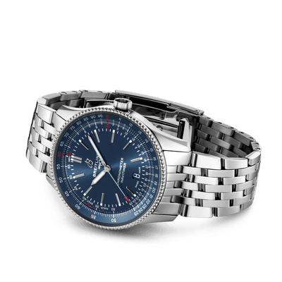 Breitling Navitimer Blue Dial - Silver chain 41 MM Watch for Men