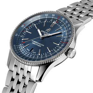 Breitling Navitimer Blue Dial - Silver chain 41 MM Watch for Men
