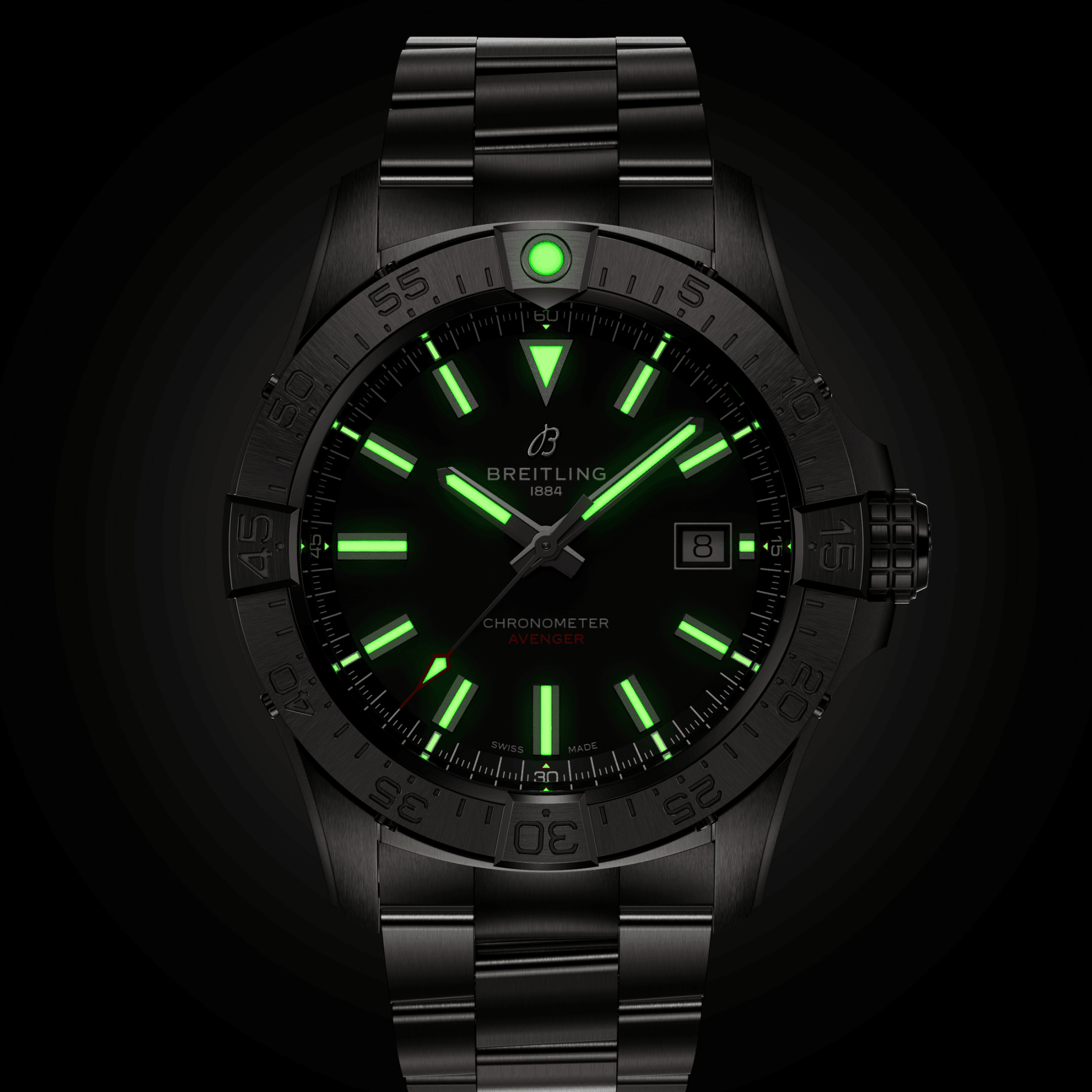 Breitling Avenger Automatic Black Dial Men 42mm