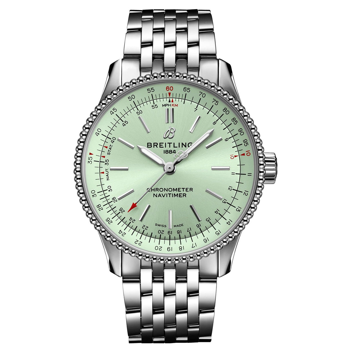 Breitling Navitimer Swiss Brand with Green Dial Watch for Women