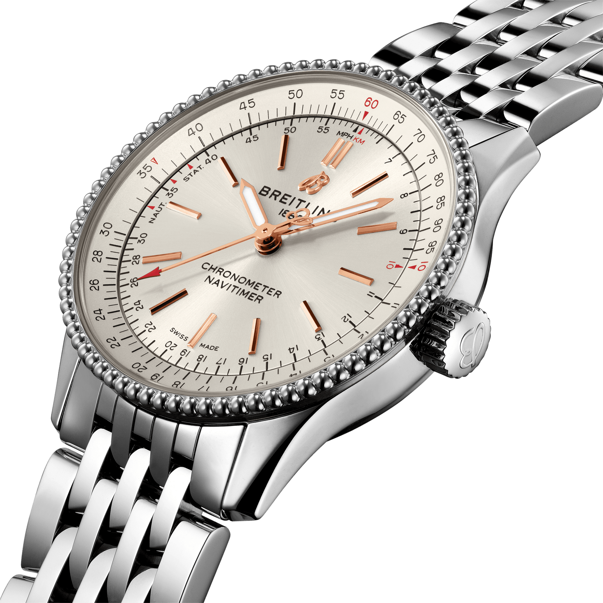 Breitling Navitimer Automatic Women's Silver Dial 35mm Watch