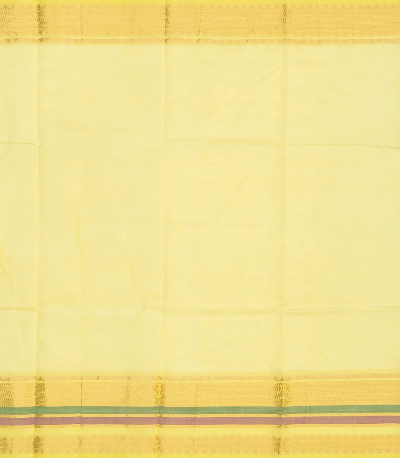 Lavender Handloom Chirala Silk Cotton Saree With Stripes