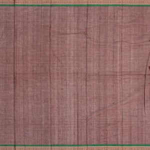 Maroon Handloom Kanchi Cotton Saree With Checks & Dots