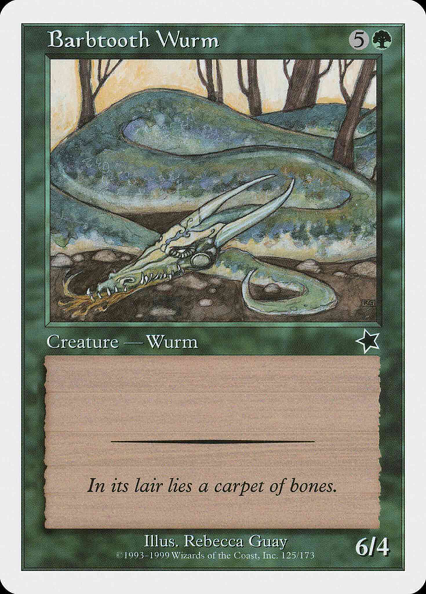Barbtooth Wurm [125] [Starter 1999] [Non-Foil]