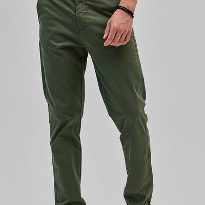 Olive Slim Fit Trousers