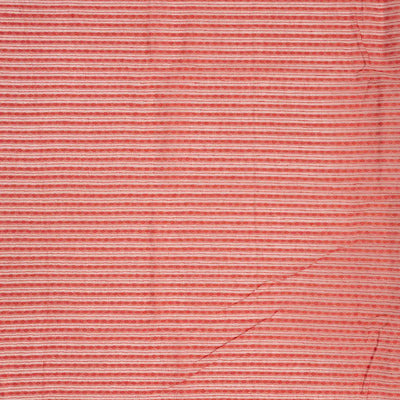 Cream Handloom Bengal Cotton Saree With Rudraksham Stripes