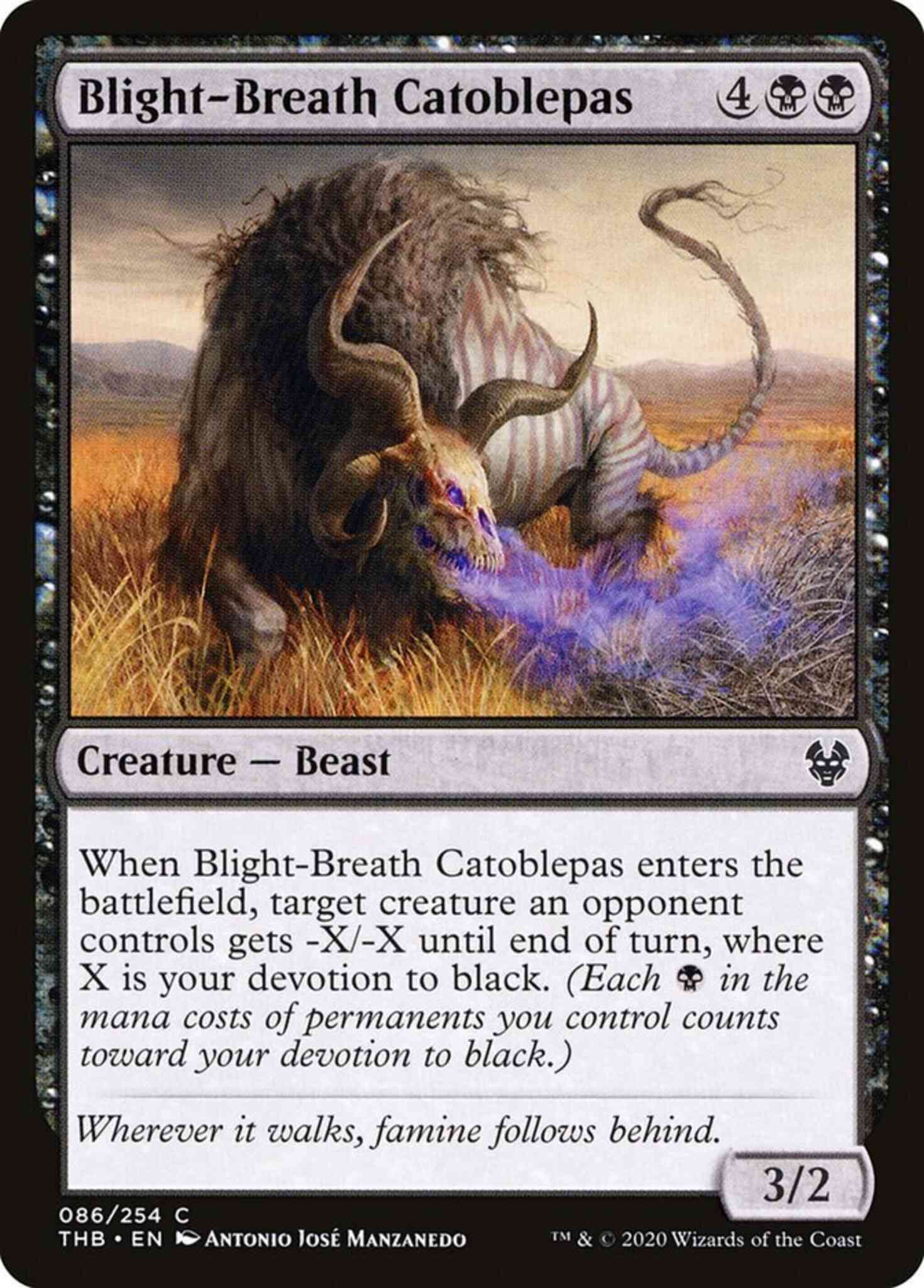 Blight-Breath Catoblepas [86] [Theros Beyond Death] [Non-Foil]