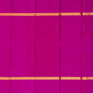 Purple Handloom Kanchipuram Korvai Silk Saree With Checks