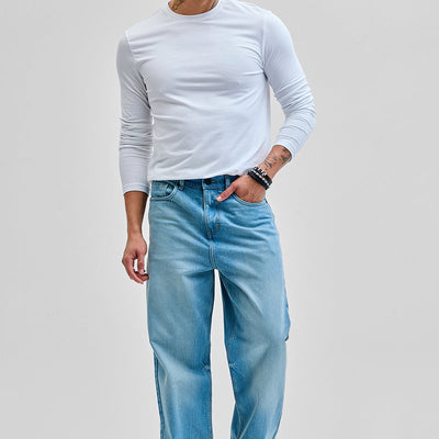 Light Blue Loose Fit Jeans