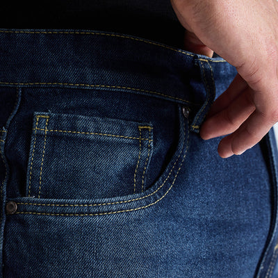 Navy Distressed Baggy Fit Jeans