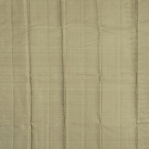 Grey Handloom Kanchipuram Silk Saree With Zari Stripes