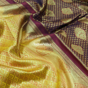 Maroon Pure Kanjivaram Silk Saree